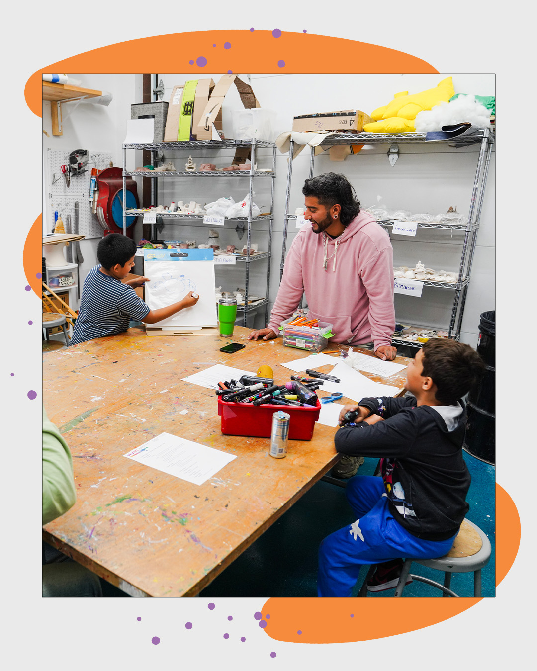 Provide five hours of FREE in-school art programs